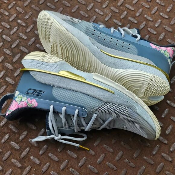 Under Armour Athletic Shoes Sneaker Curry 7 Floral Chinese New Year Lace Up 6.5Y - Picture 9 of 12